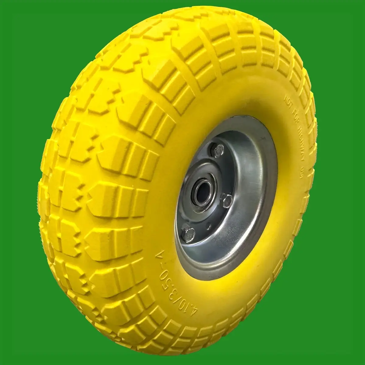 10" Yellow Solid Wheel Sack Hand Truck Trolley Cart Puncture Proof 4.10/3.50-4 - image 2 | Free standard UK delivery included | Discount Quality Products