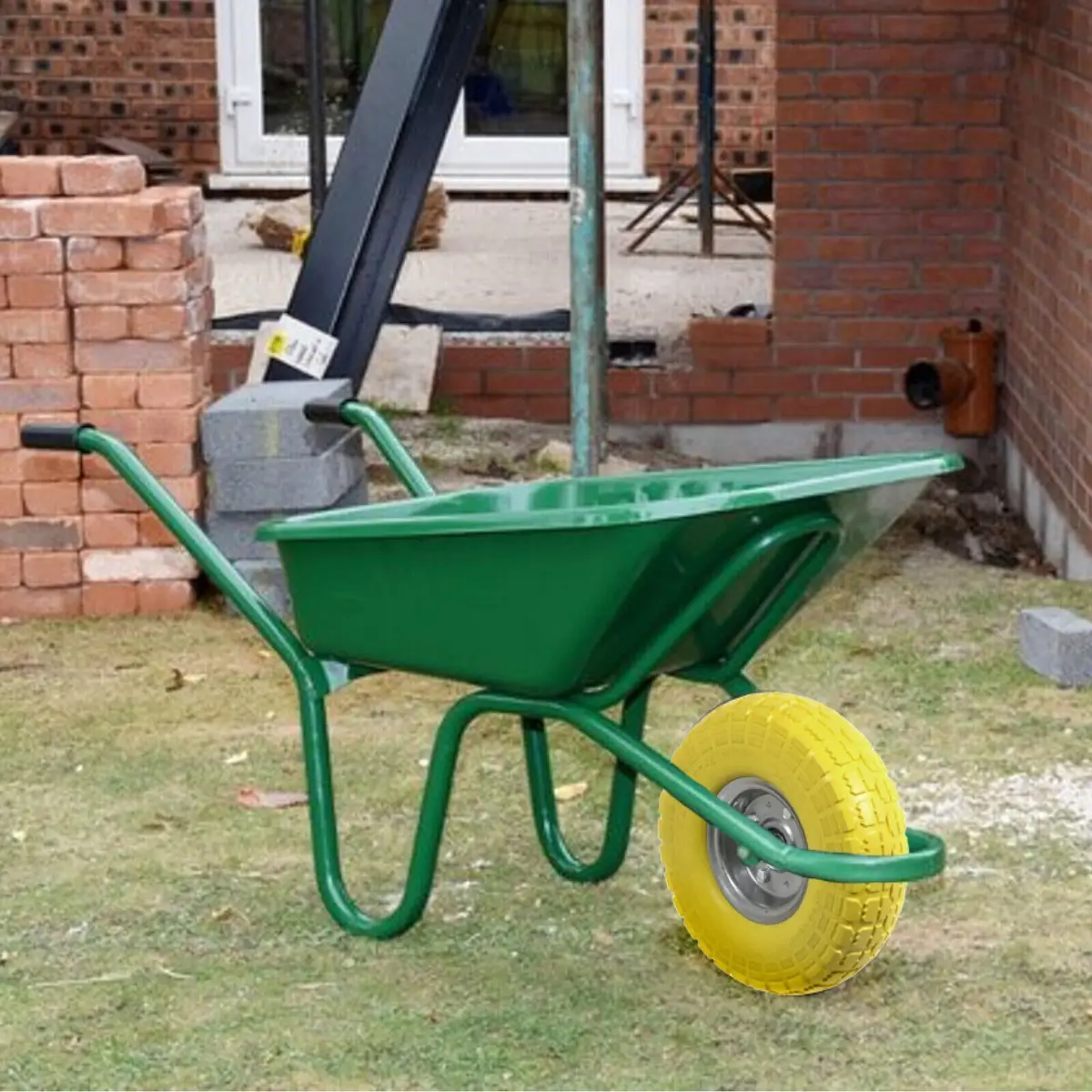 10" Yellow Solid Wheel Sack Hand Truck Trolley Cart Puncture Proof 4.10/3.50-4 - image 7 | Free standard UK delivery included | Discount Quality Products