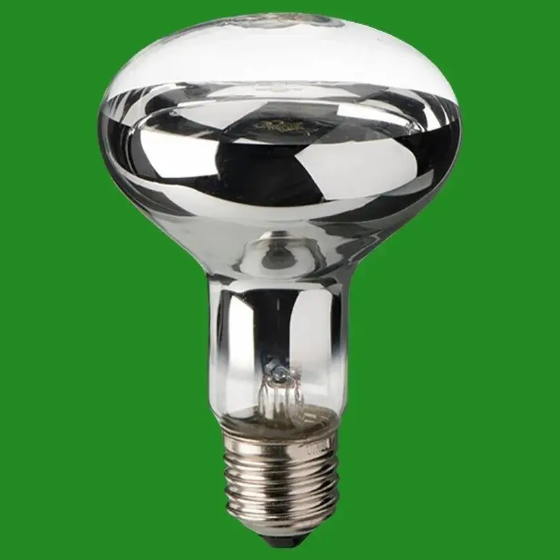 3x 80W R80 Clear Dimmable Reflector Incandescent Spot Light Bulbs E27 Heat Lamp