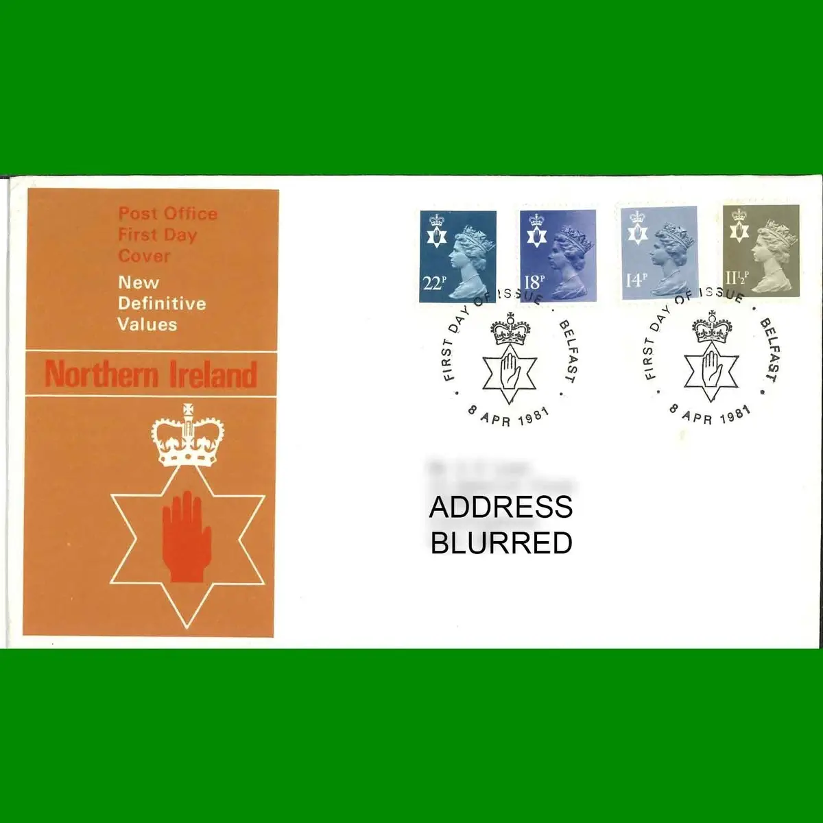 FDC Regional Definitive - Northern Ireland First Day Cover Stamps, 8.4.1981