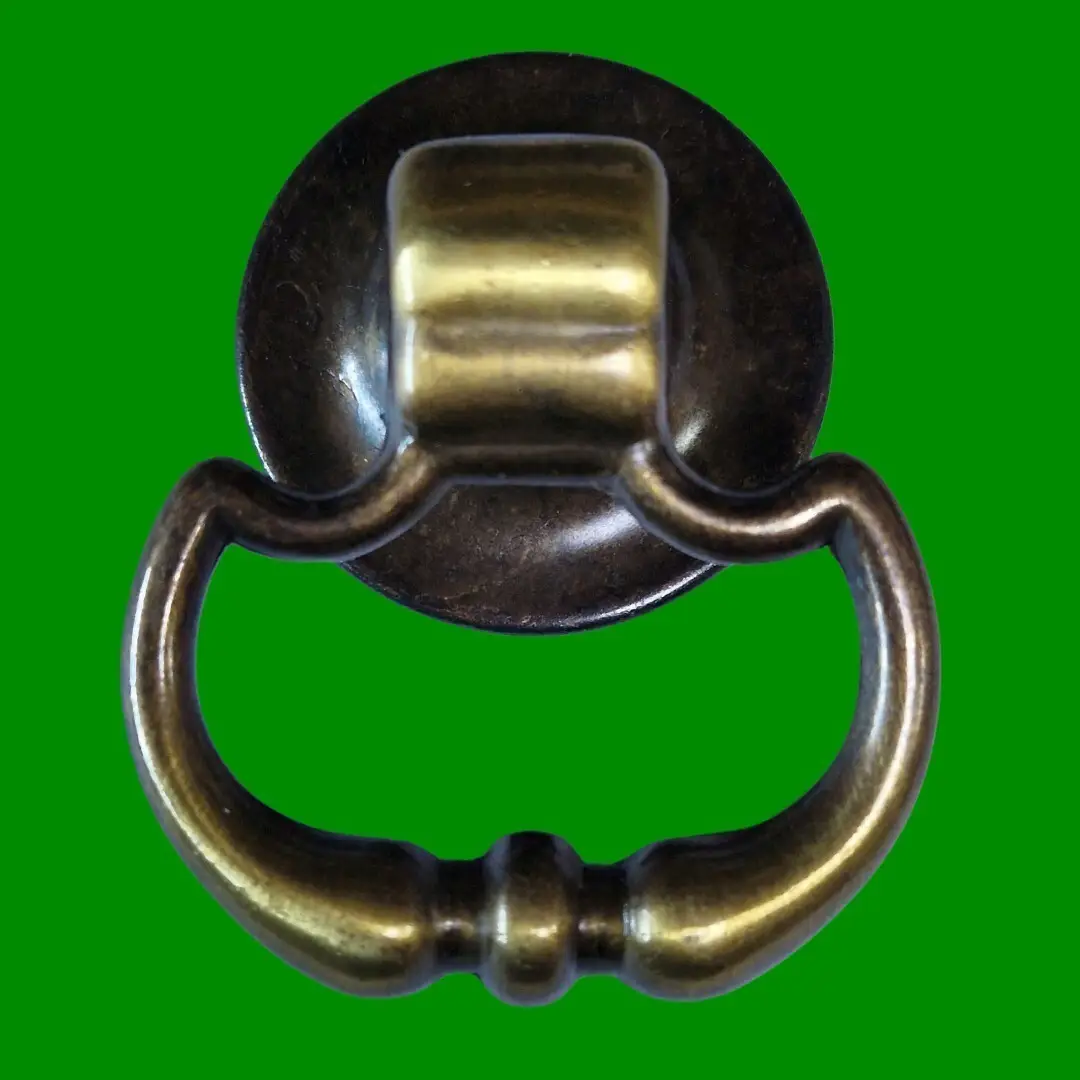 1x 50mm Antique Style Brass Plated Drop Pull Handle, Drawer, Cabinet, Cupboard