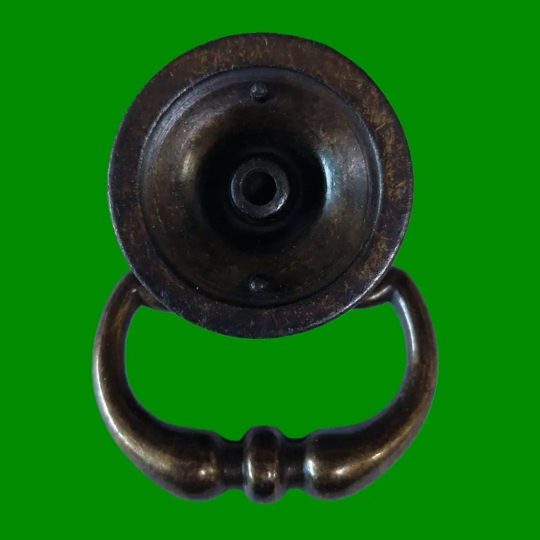 1x 50mm Antique Style Brass Plated Drop Pull Handle, Drawer, Cabinet, Cupboard - image 2 | Free standard UK delivery included | Discount Quality Products