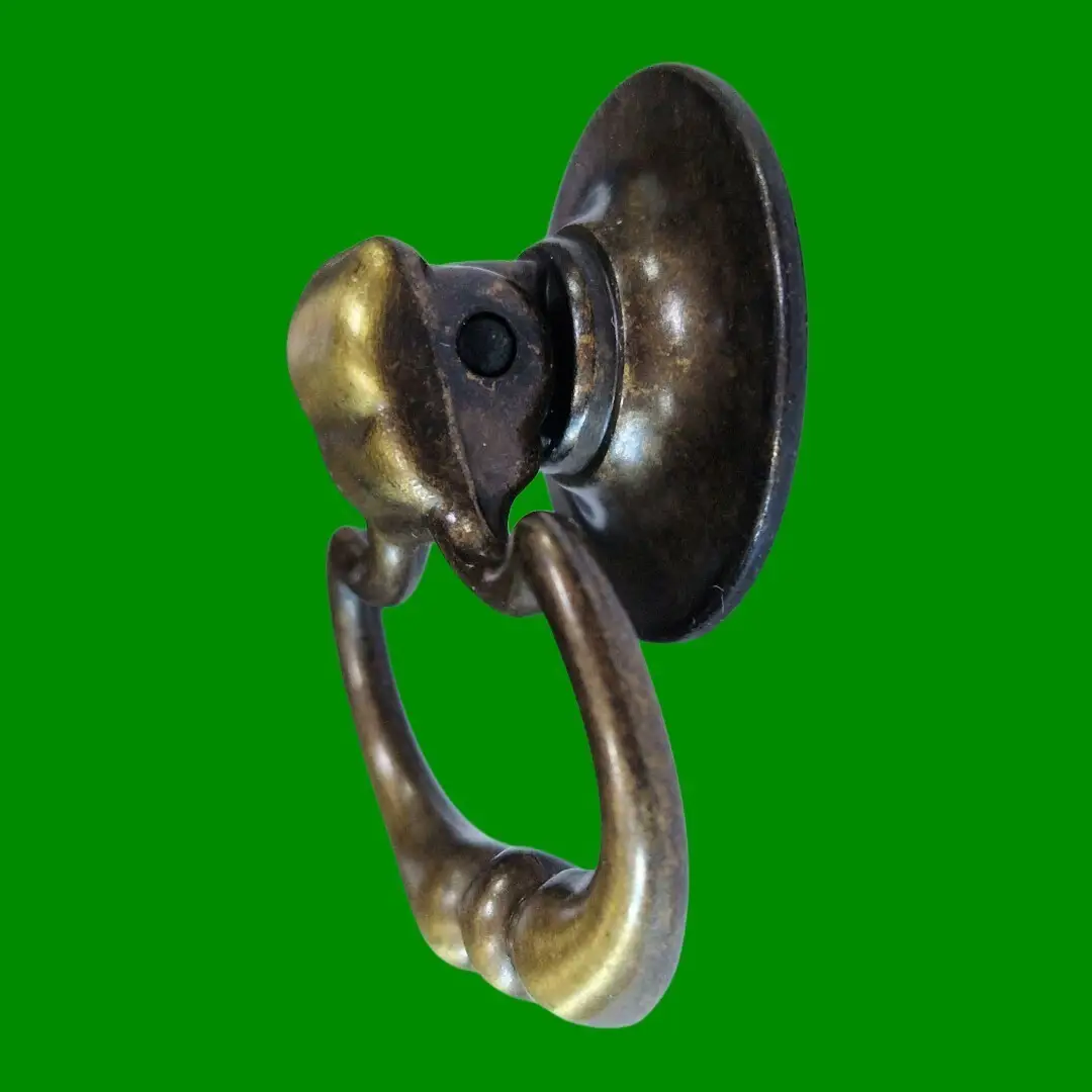 1x 50mm Antique Style Brass Plated Drop Pull Handle, Drawer, Cabinet, Cupboard - image 3 | Free standard UK delivery included | Discount Quality Products