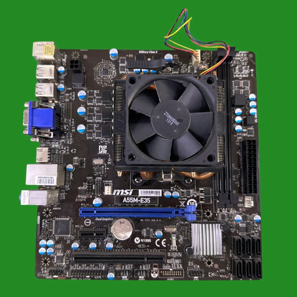 MSI A55M-E35 Motherboard AMD FM2 FM2+ Micro-ATX & AMD A8 6600K 3.9Ghz CPU & Fan - image 2 | Free standard UK delivery included | Discount Quality Products