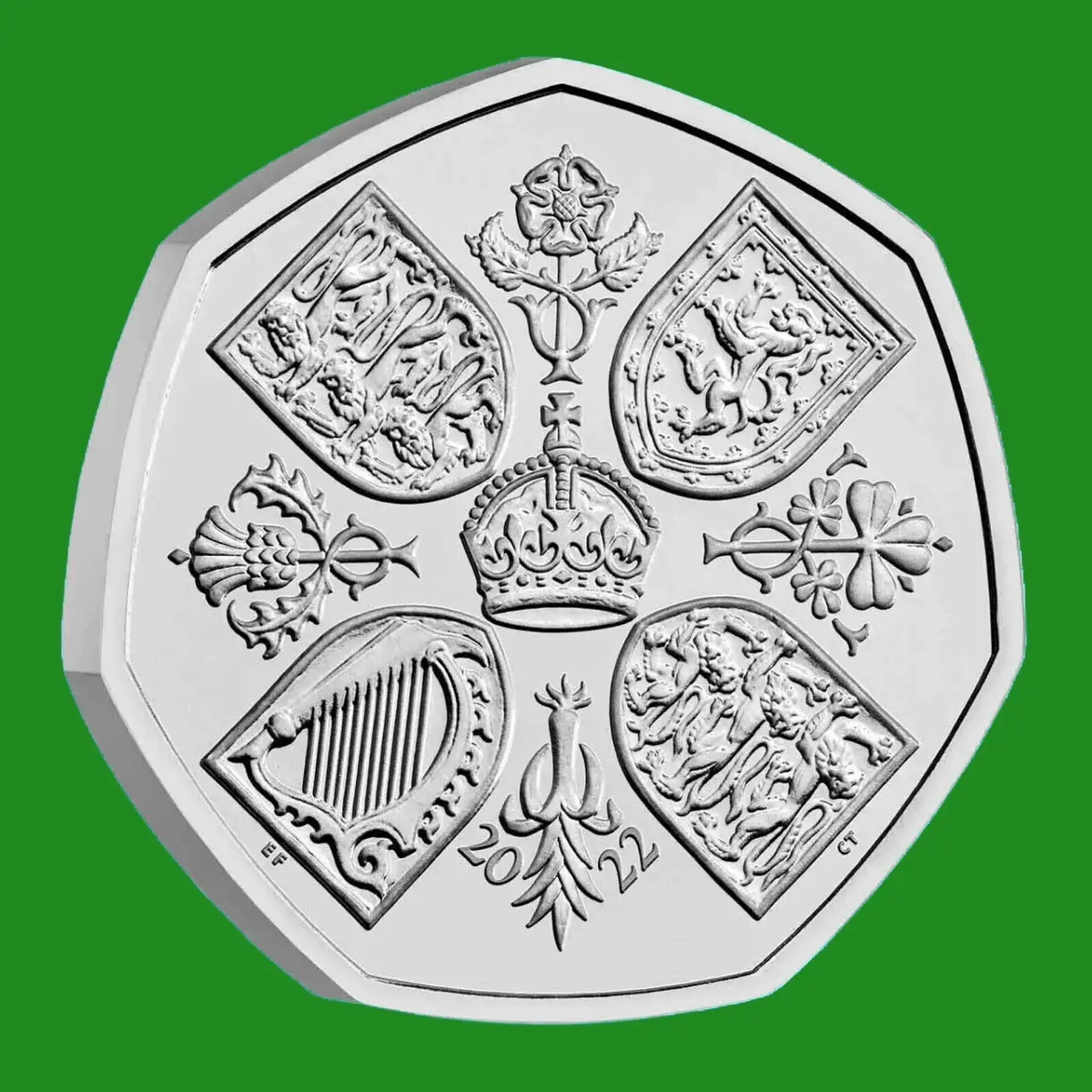 King Charles III  Royal MInt 50p Fifty Pence Coin, New Design, 1st Portrait 2022
