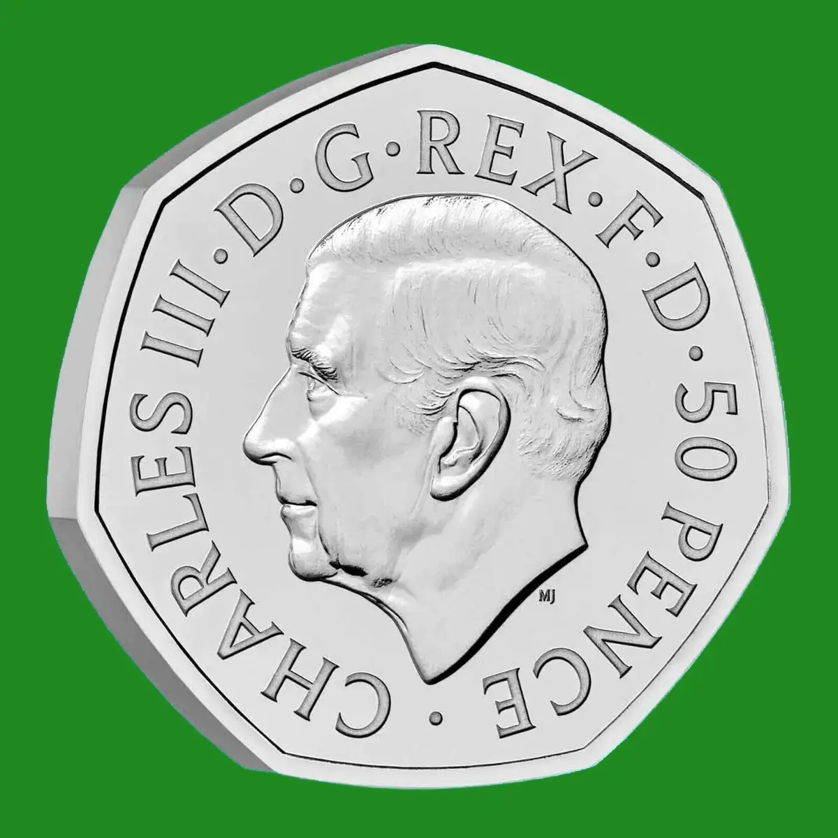 King Charles III  Royal MInt 50p Fifty Pence Coin, New Design, 1st Portrait 2022 - image 2 | Free standard UK delivery included | Discount Quality Products