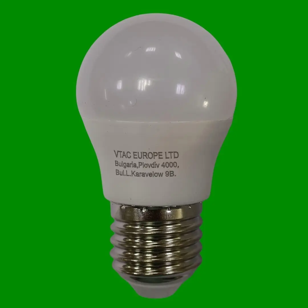 1x 3W (=25W) V-TAC LED Golf G45 Round 2700K Warm White Light Bulb, ES, E27 Lamp - image 2 | Free standard UK delivery included | Discount Quality Products