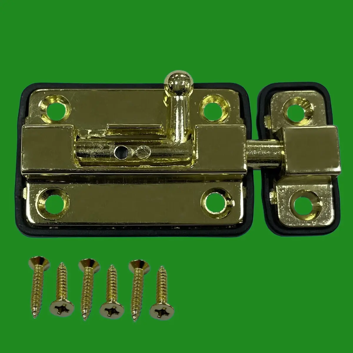 1x Straight Barrel Bolt Sliding Lock Door Latch Catch 70 x 35mm Polished Brass