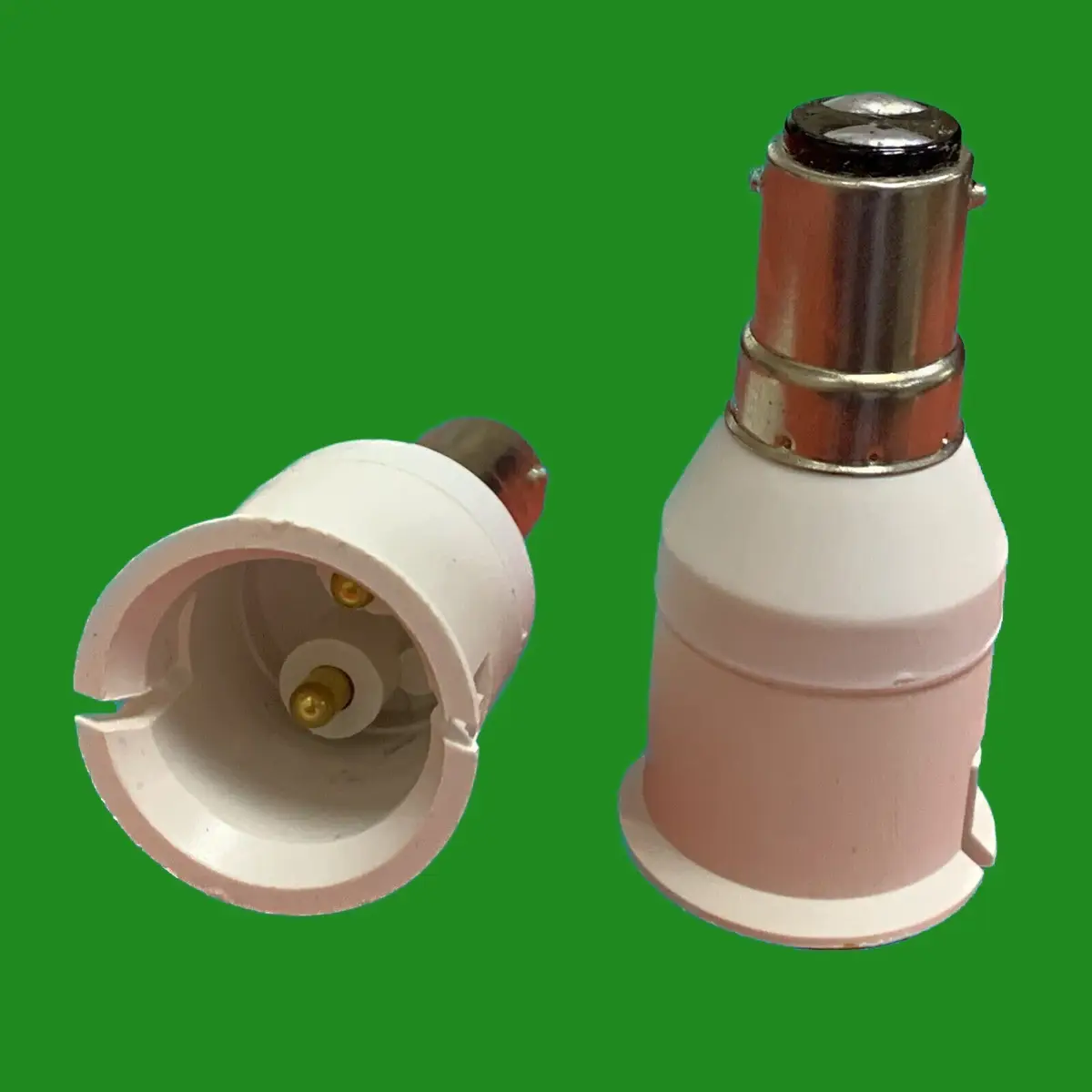 2x Small Bayonet SBC B15 To B22 Light Bulb Adaptor Lamp Socket Converter Holder