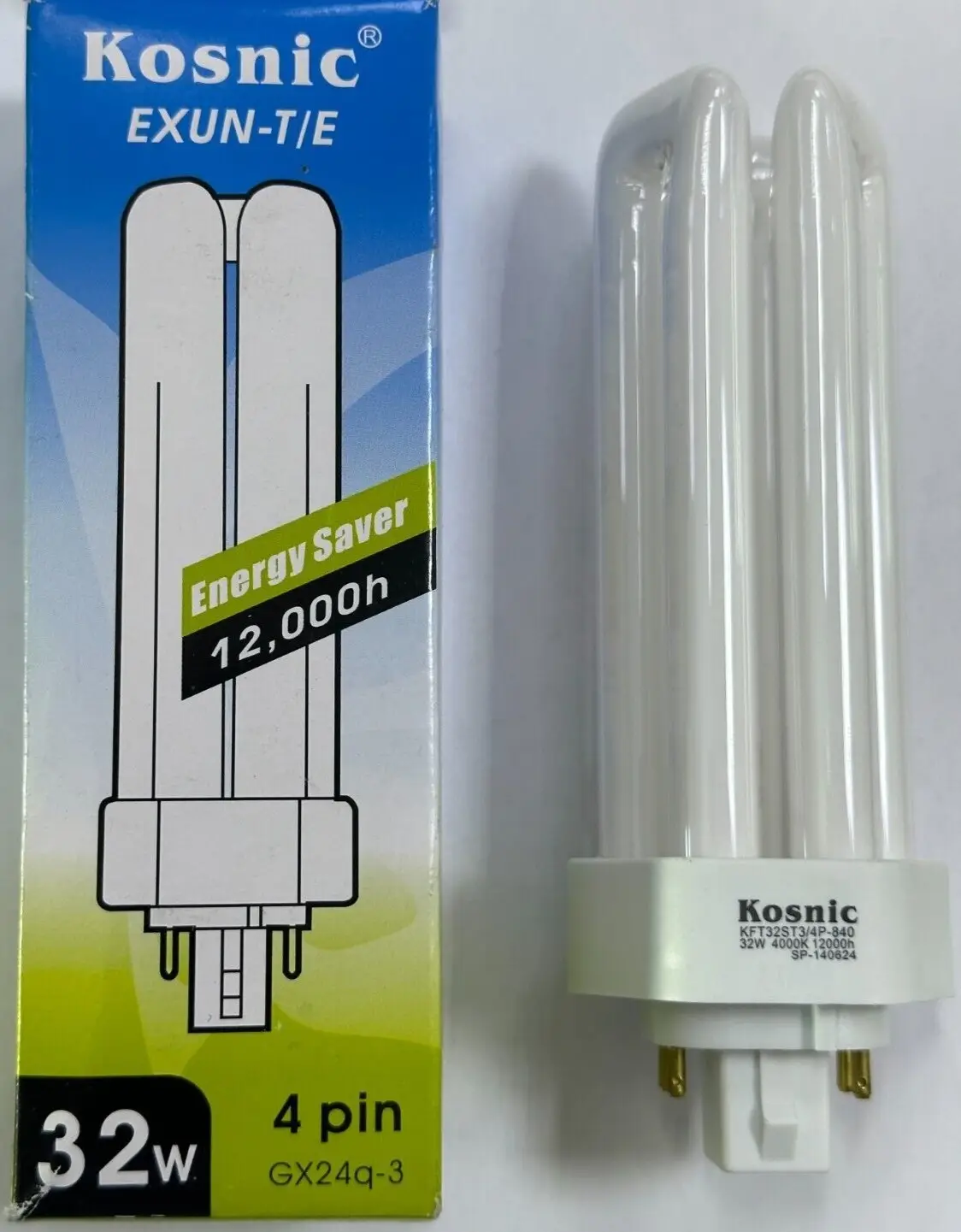 2x 32W Kosnic Low Energy GX24Q-3 4 pin 4000K Lamp Cool White 840 Light Bulb PLL