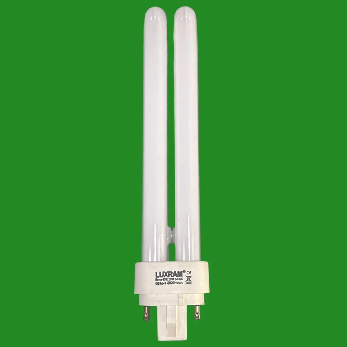 2x 26W Luxram G24q-3 4 pin CFL Light Bulbs 6400K Low Energy PL PLC Daylight Lamp - image 2 | Free standard UK delivery included | Discount Quality Products