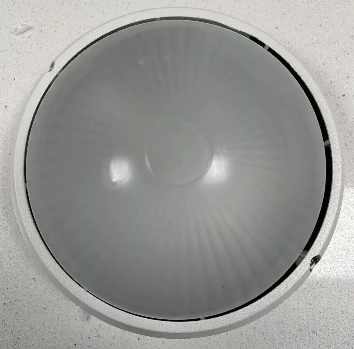 40W IP54 Trentham Die Cast Aluminium White Round Bulkhead Light 185mm ES, E27