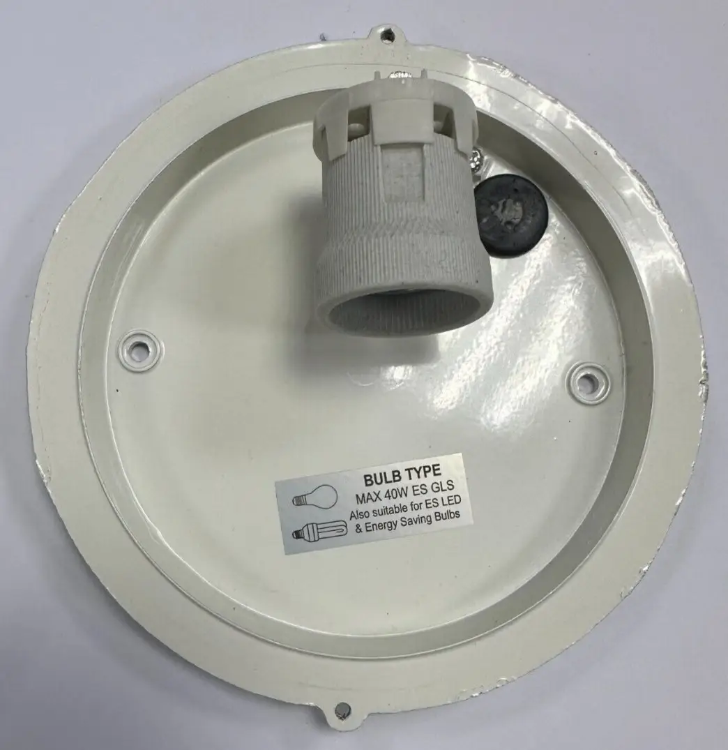 40W IP54 Trentham Die Cast Aluminium White Round Bulkhead Light 185mm ES, E27 - image 2 | Free standard UK delivery included | Discount Quality Products