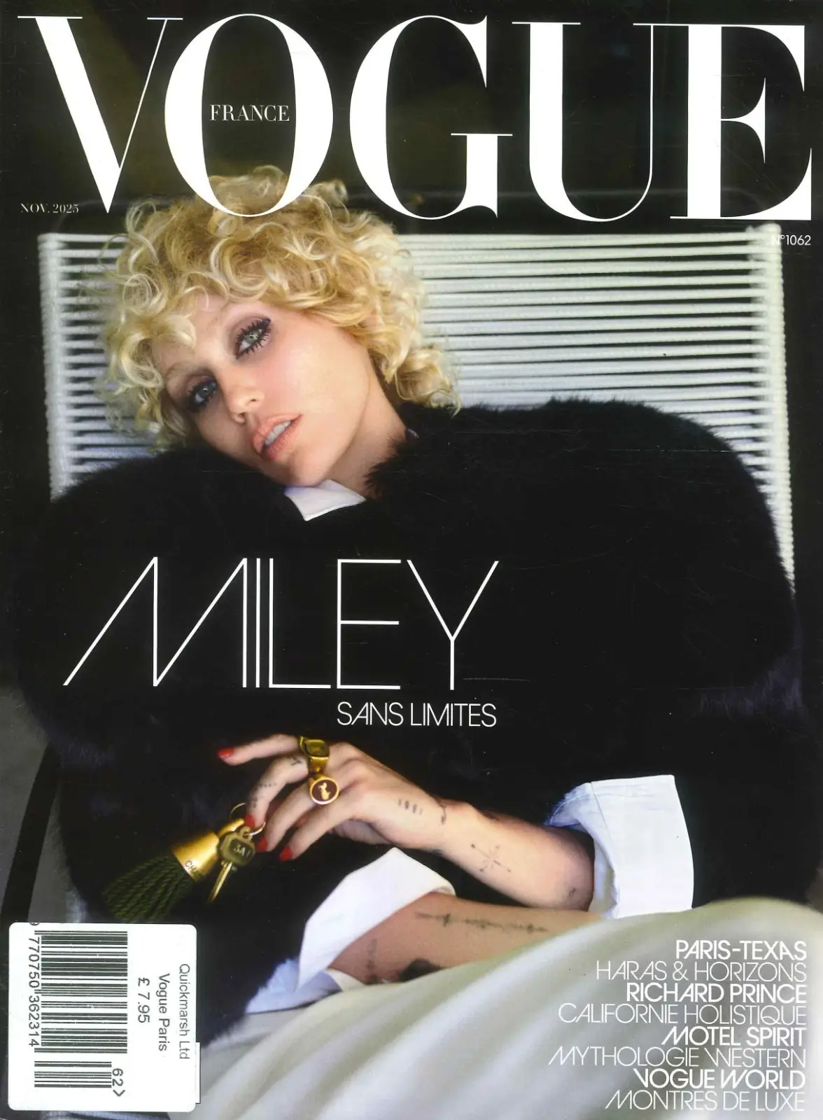 Vogue France Magazine French Language, Miley Cyrus, Brad Pitt, Fashion, Nov 2025 - Free standard UK delivery included | Discount Quality Products