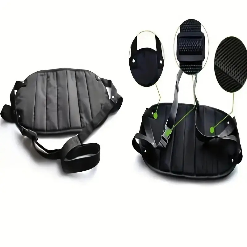 1x Portable Black Nylon Travel Foot Rest Feet, Hanging Adjustable Leg Hammock - image 6 | Free standard UK delivery included | Discount Quality Products