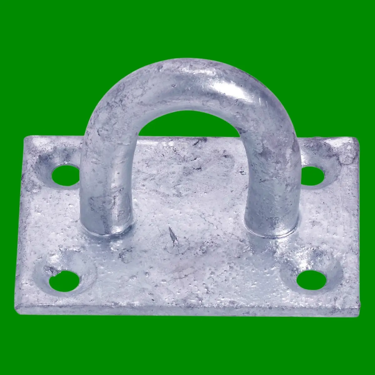 1x 45mm x 64mm Multipurpose Galvanised Staple Eye On Plate, Washing Line Parts