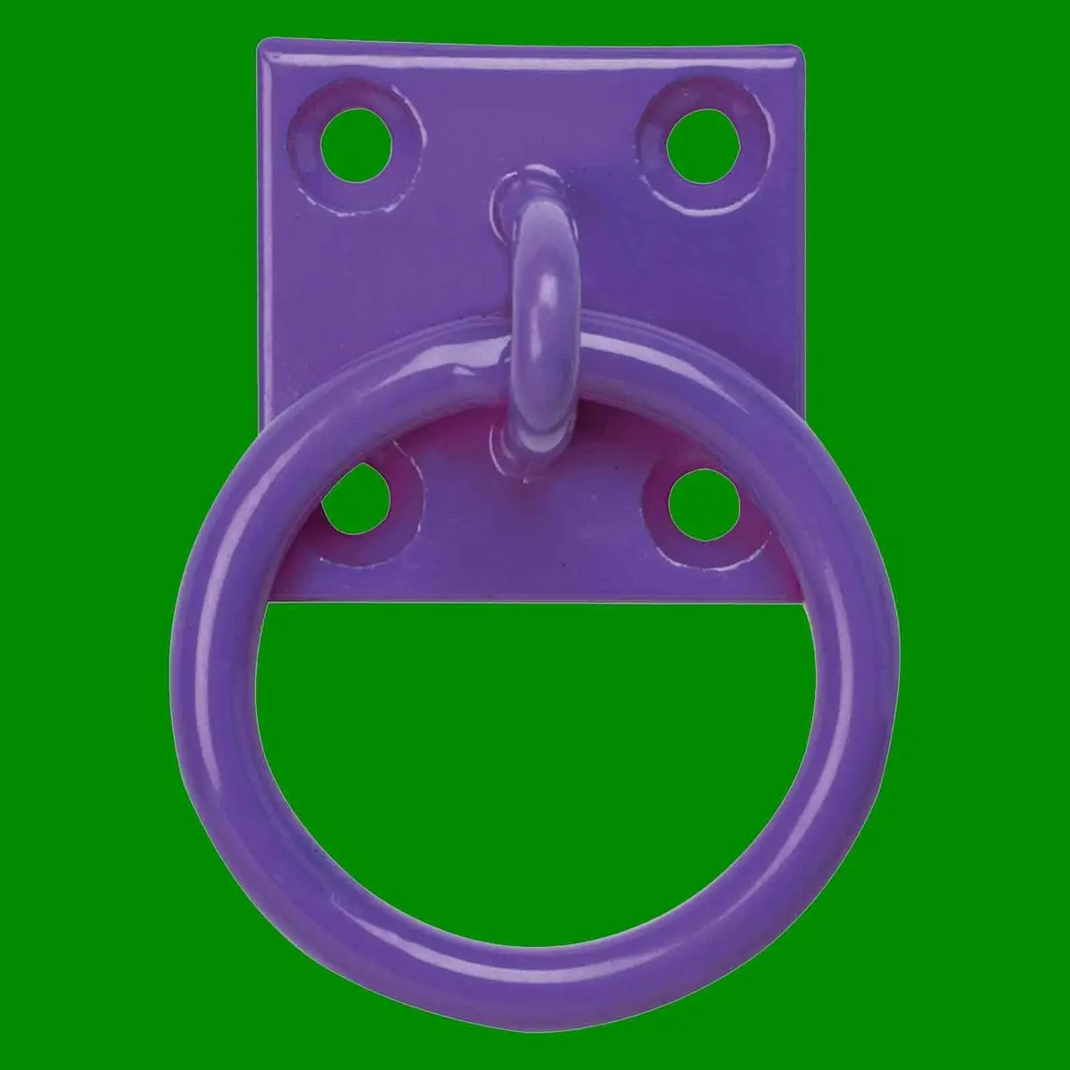 2x Multipurpose Purple Steel Ring On Plate Chain 50mm x 50mm, Washing Line Part