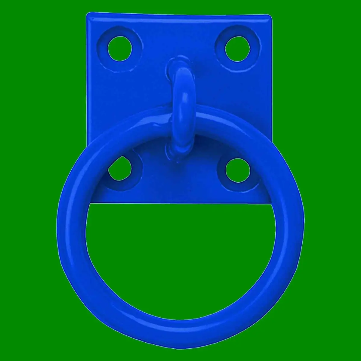 2x Multipurpose Blue Steel Ring On Plate Chain 50mm x 50mm, Washing Line Part