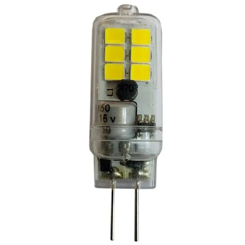 2x 2W G4 12V Clear Capsule 12 LED 6500K Daylight White Bulb, Halogen Replacement
