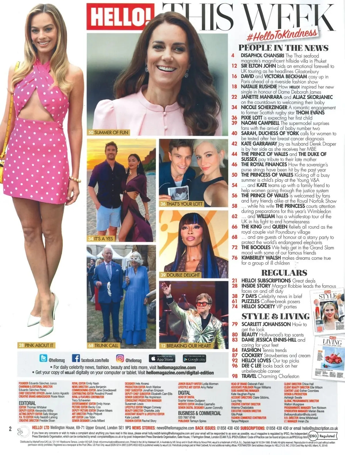 HELLO! Magazine, Kate Middleton, Federer, King Charles, Margot Robbie, 10.7.23 - image 2 | Free standard UK delivery included | Discount Quality Products