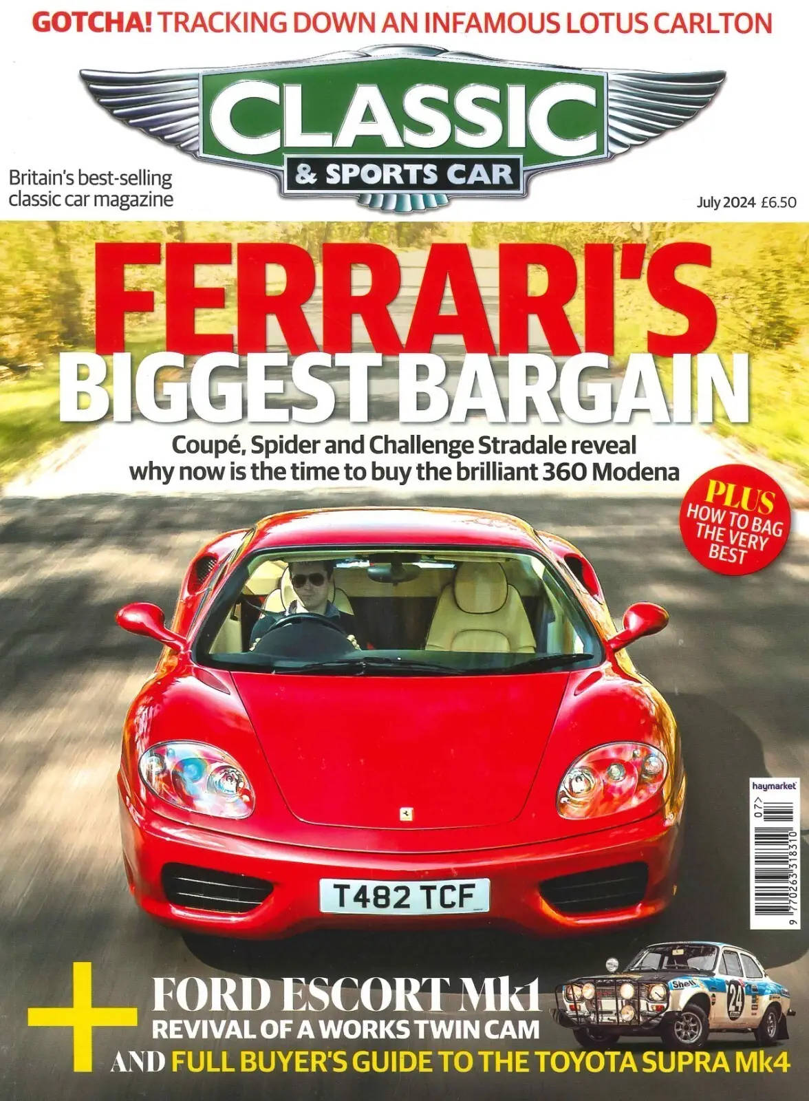 Classic &amp; Sports Car Magazine: Ferrari 360 Family, Ford Escort Mk1, July 2024