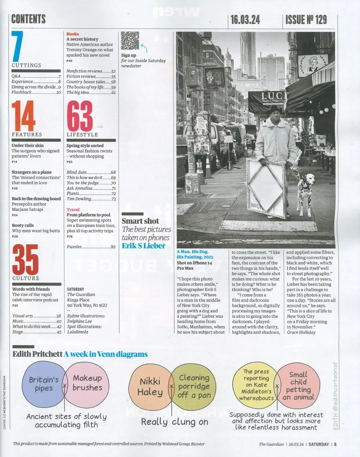 Guardian Saturday Magazine: Keren Woodward, Marjane Satrapi, Fashion, 16.3.24 - image 2 | Free standard UK delivery included | Discount Quality Products