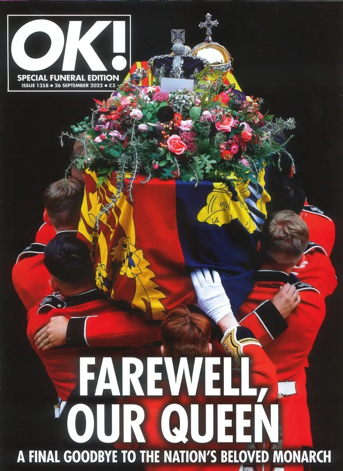 OK! Magazine Special Funeral Edition Illustrated Queen Elizabeth Coffin 26.9.22