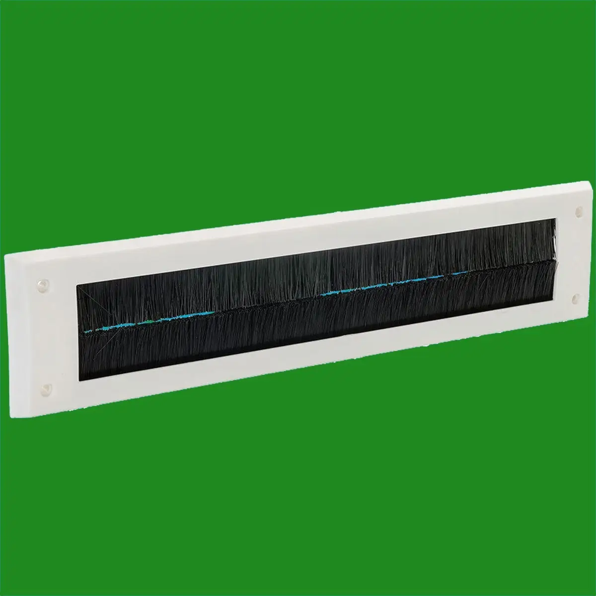 4x White PVC Door Letter Box Draught Excluder Brush Seal, 338 x 78 mm, Letterbox
