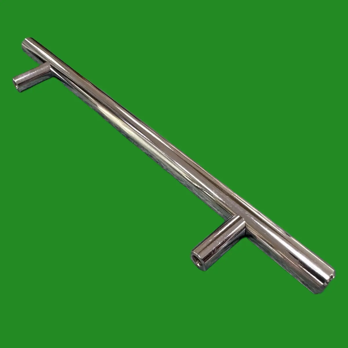 8x 128mm Chrome Effect T Handle Bar Door Drawer Handle Wardrobe Cupboard - image 2 | Free standard UK delivery included | Discount Quality Products