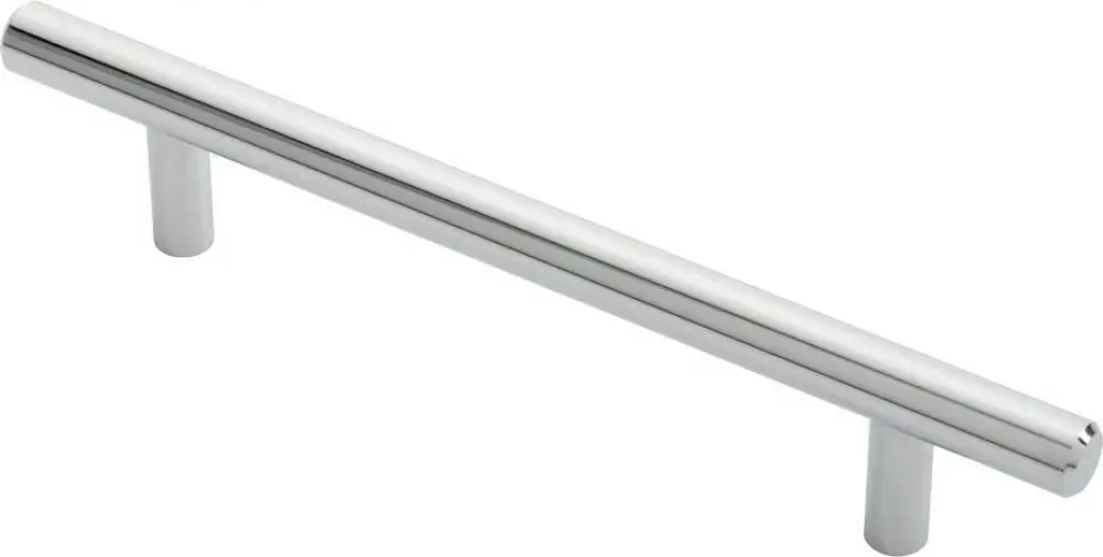 8x 128mm Chrome Effect T Handle Bar Door Drawer Handle Wardrobe Cupboard - image 4 | Free standard UK delivery included | Discount Quality Products