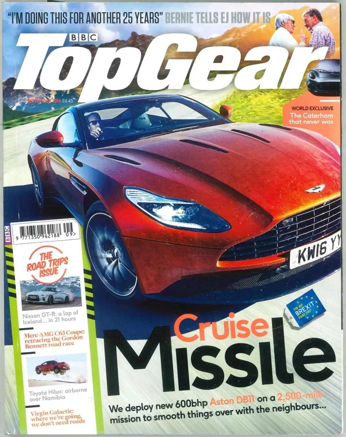 BBC Top Gear Magazine: Issue #286, Aston DB11, Audi A4, Nissan GT-R, Sept 2016
