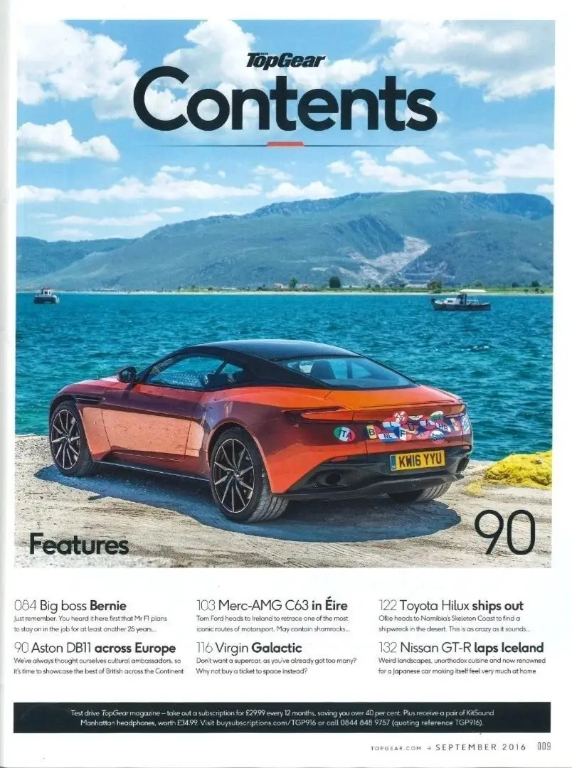 BBC Top Gear Magazine: Issue #286, Aston DB11, Audi A4, Nissan GT-R, Sept 2016 - image 3 | Free standard UK delivery included | Discount Quality Products