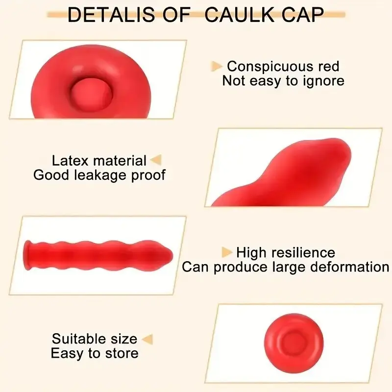 5x Caulking Cover Seal Rubber Caps Sealant Tube Protectors for Perfect Sealing - image 4 | Free standard UK delivery included | Discount Quality Products