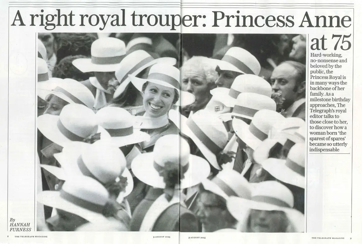 Telegraph Magazine: 75th Birthday of Princess Royal Anne, Jeremy Vine, 9.8.25 - image 3 | Free standard UK delivery included | Discount Quality Products