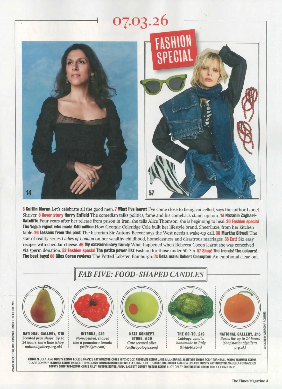 Times Magazine: Harry Enfield, Nazanin Zaghari-Ratcliffe, Fashion Special 7.3.26 - image 3 | Free standard UK delivery included | Discount Quality Products