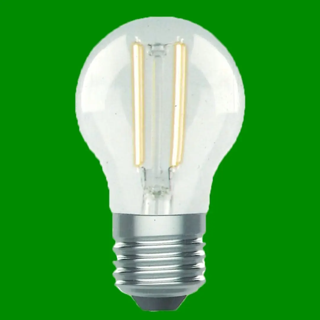 2x 4W (=40W) Fusion Clear LED Filament Round Golf ES E27 Edison Screw Light Bulb - image 3 | Free standard UK delivery included | Discount Quality Products