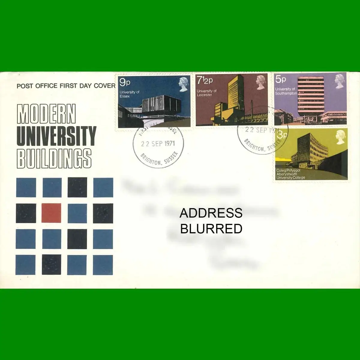 FDC Modern University Buildings Post Office First Day Cover Stamps, 22.9.1971