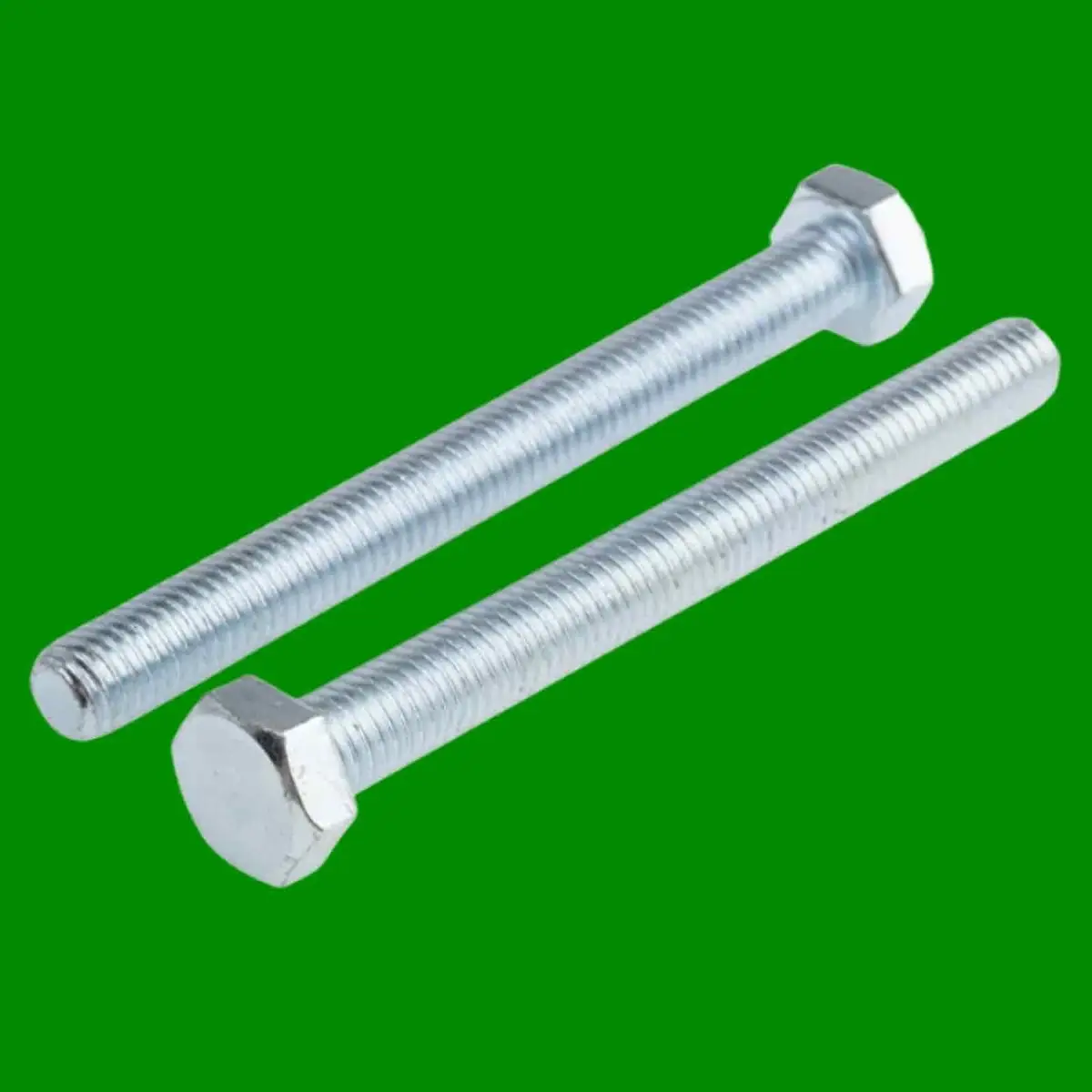 50x M8 x 80mm Zinc Plated Hex Head Threaded Steel Bolt Screws, Grade 4.8, DIN933 - image 2 | Free standard UK delivery included | Discount Quality Products