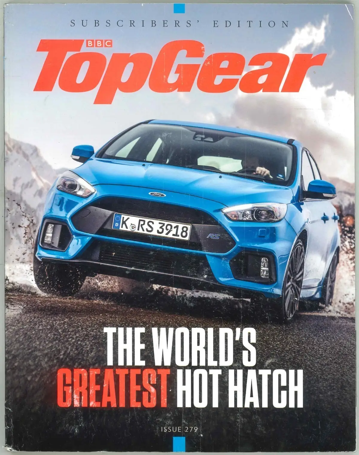 BBC Top Gear Magazine: Issue #279, Ford Focus RS, Porsche, March 2016 (Wear)
