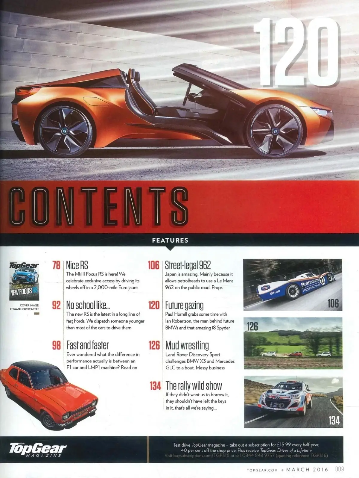 BBC Top Gear Magazine: Issue #279, Ford Focus RS, Porsche, March 2016 (Wear) - image 3 | Free standard UK delivery included | Discount Quality Products