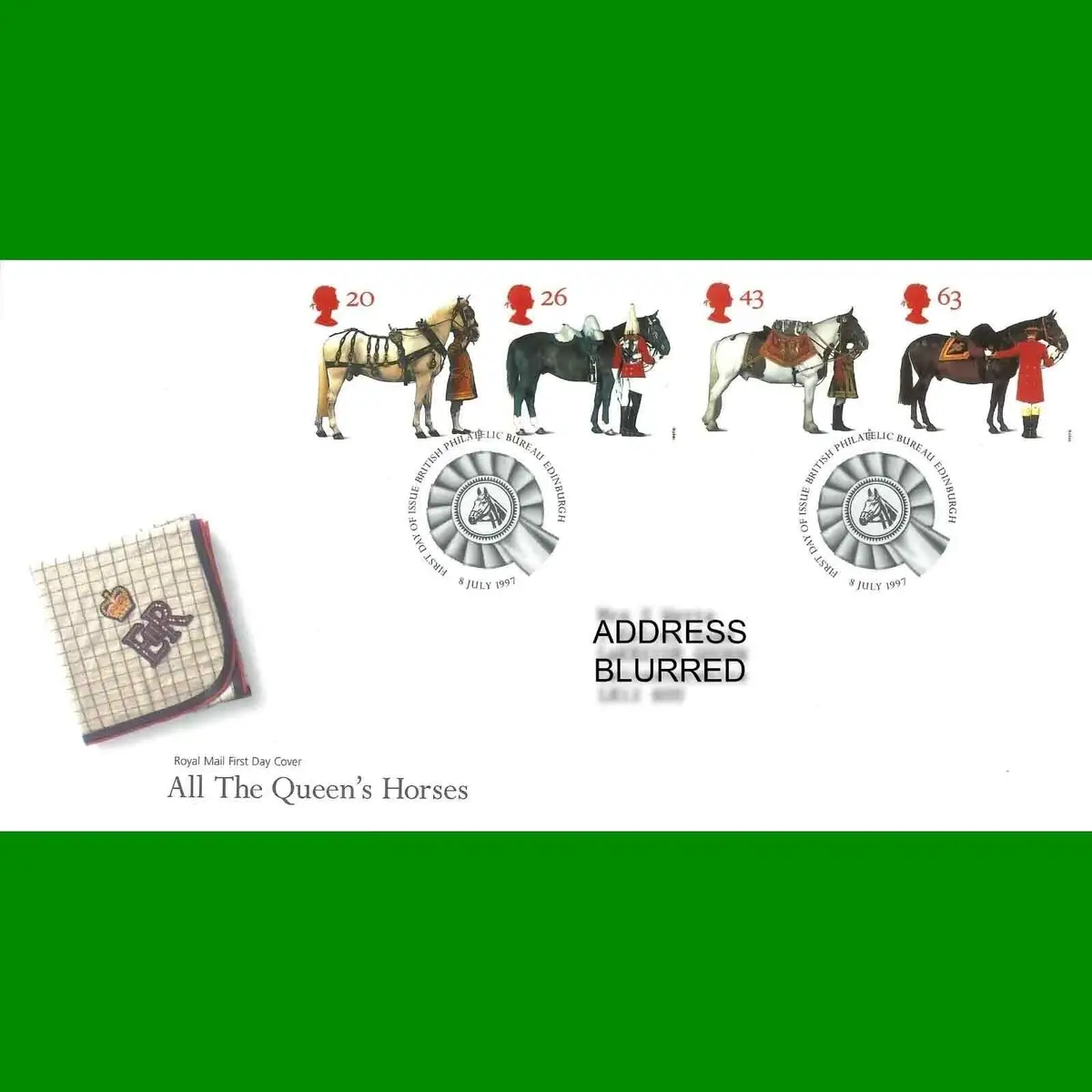FDC All The Queen's Horses Commemorative Royal Mail First Day Cover, 8.7.1997
