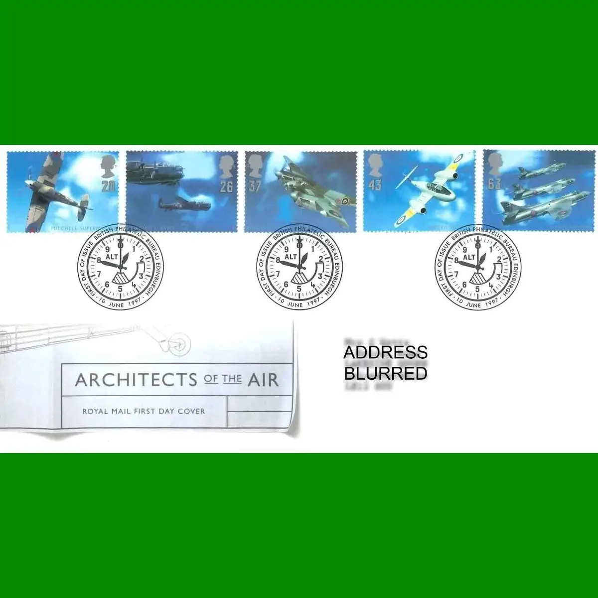 FDC Architects of the Air Commemorative Royal Mail First Day Cover, 10.6.1997