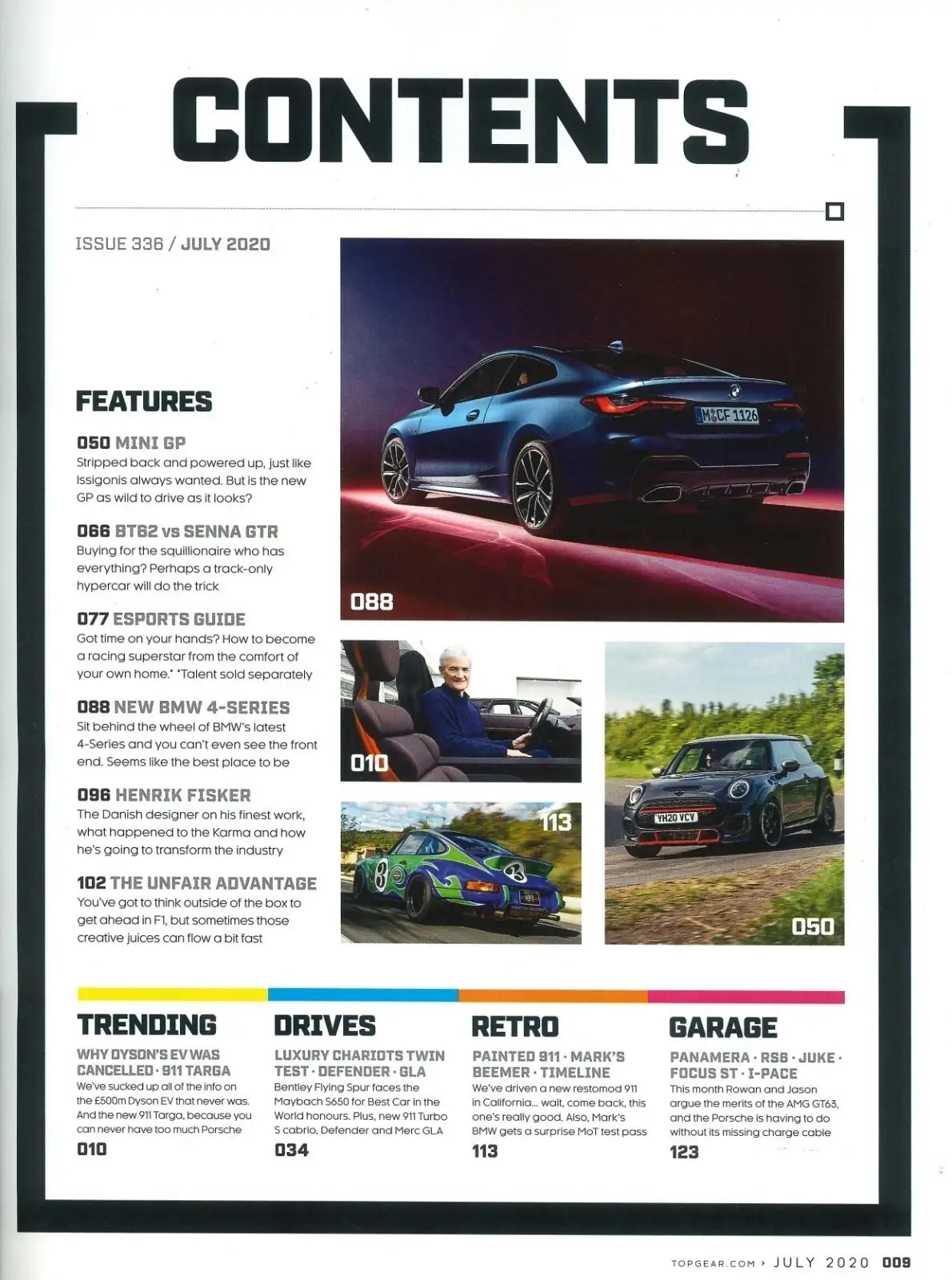 BBC Top Gear Magazine: Issue 336, Mini GP, BMW 4-Series, Senna GTR, July 2020 - image 3 | Free standard UK delivery included | Discount Quality Products