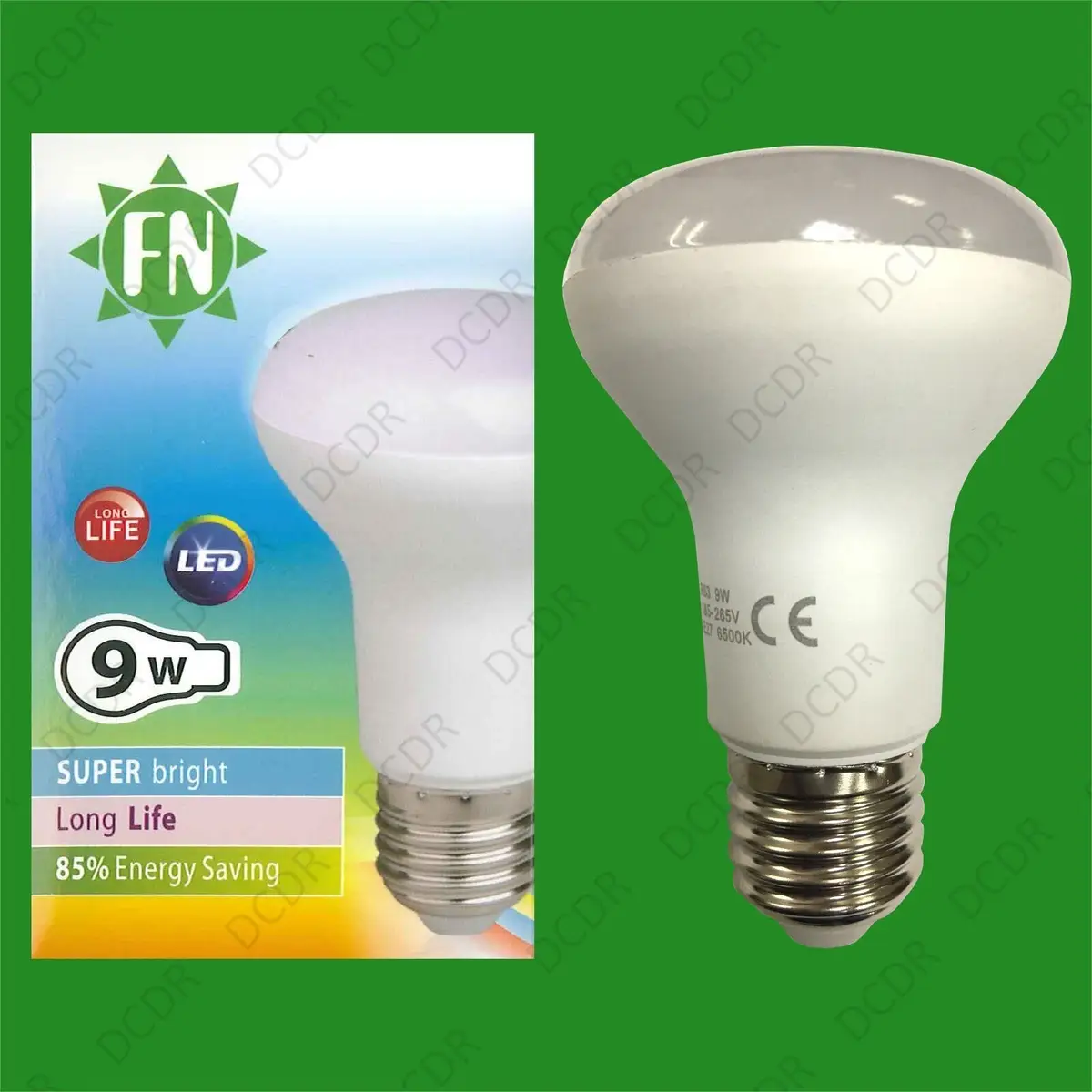 10x 9W R63 LED Reflector Spotlight Bulbs E27 ES 6500K Daylight White Light Lamp