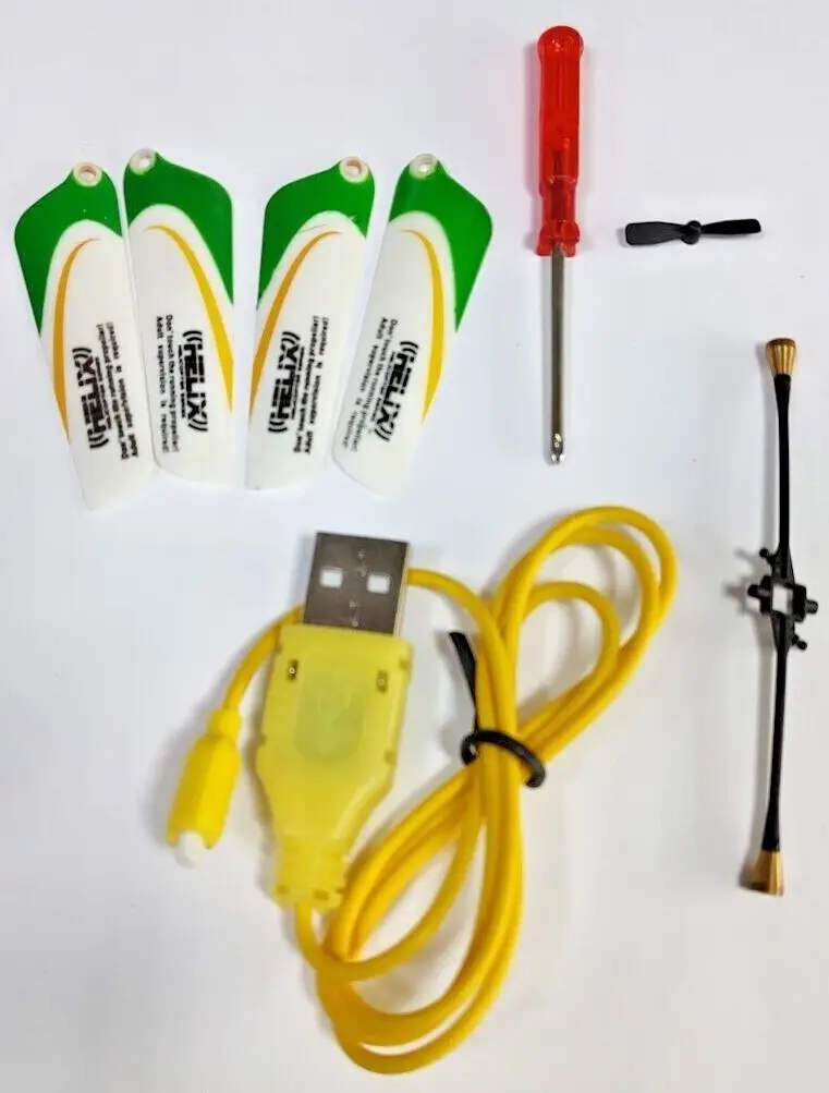 Maplin N82QN Crash Pack Helix Helicopter Spares USB Cable Propellers Tail Rotors