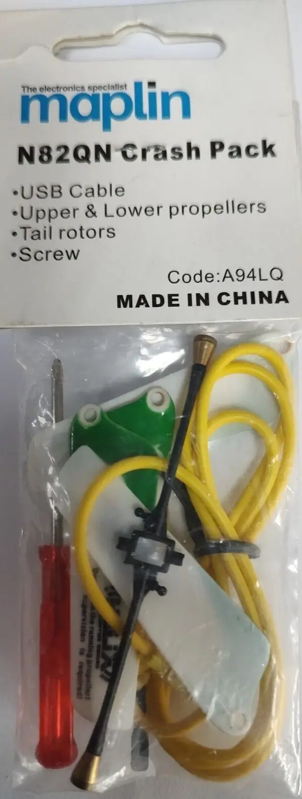 Maplin N82QN Crash Pack Helix Helicopter Spares USB Cable Propellers Tail Rotors - image 2 | Free standard UK delivery included | Discount Quality Products