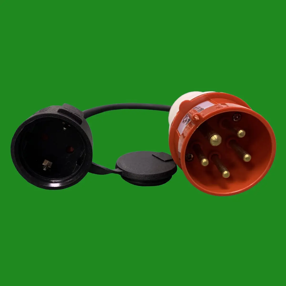 16A CEE 400V Plug to 16A Schuko Socket Fly Lead Converter Commercial Heavy Duty - image 2 | Free standard UK delivery included | Discount Quality Products