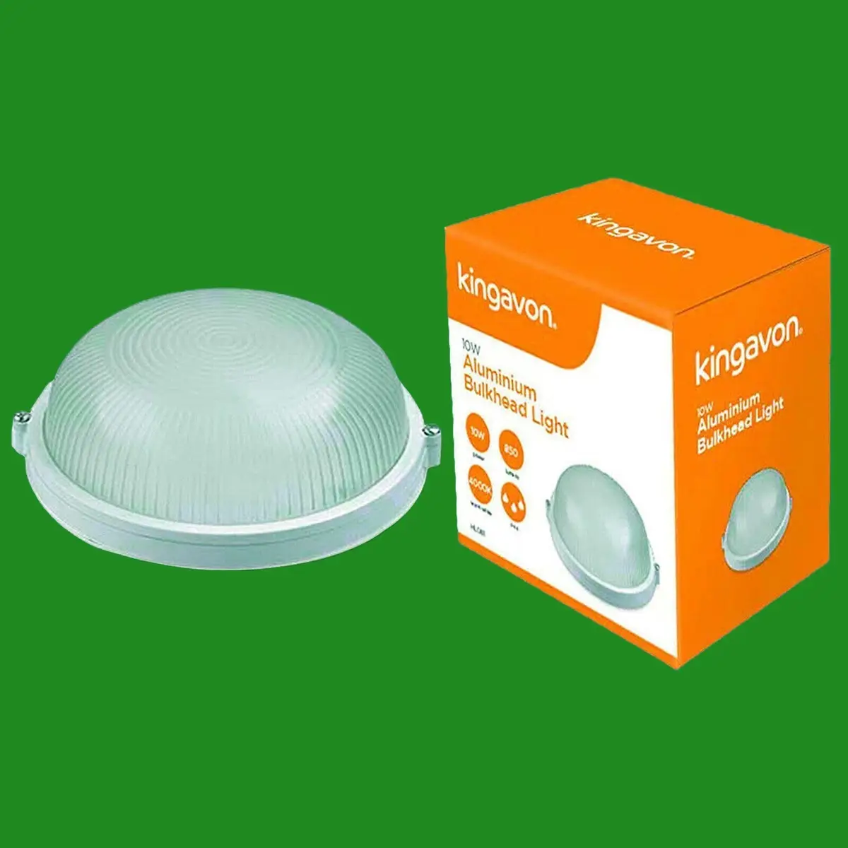 10W LED IP44 Aluminium Indoor/Outdoor Bulkhead Ceiling Light 4000K Warm White