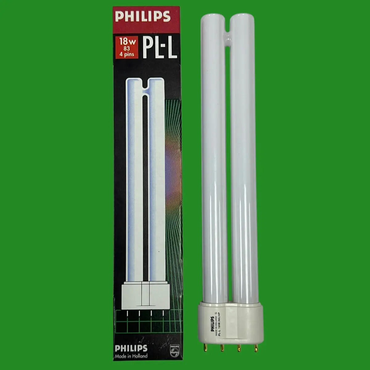 1x 18W Philips 2G11 Dimmable Light Bulb 4 Pin 3000K PLL CFL 830 Warm White Lamp