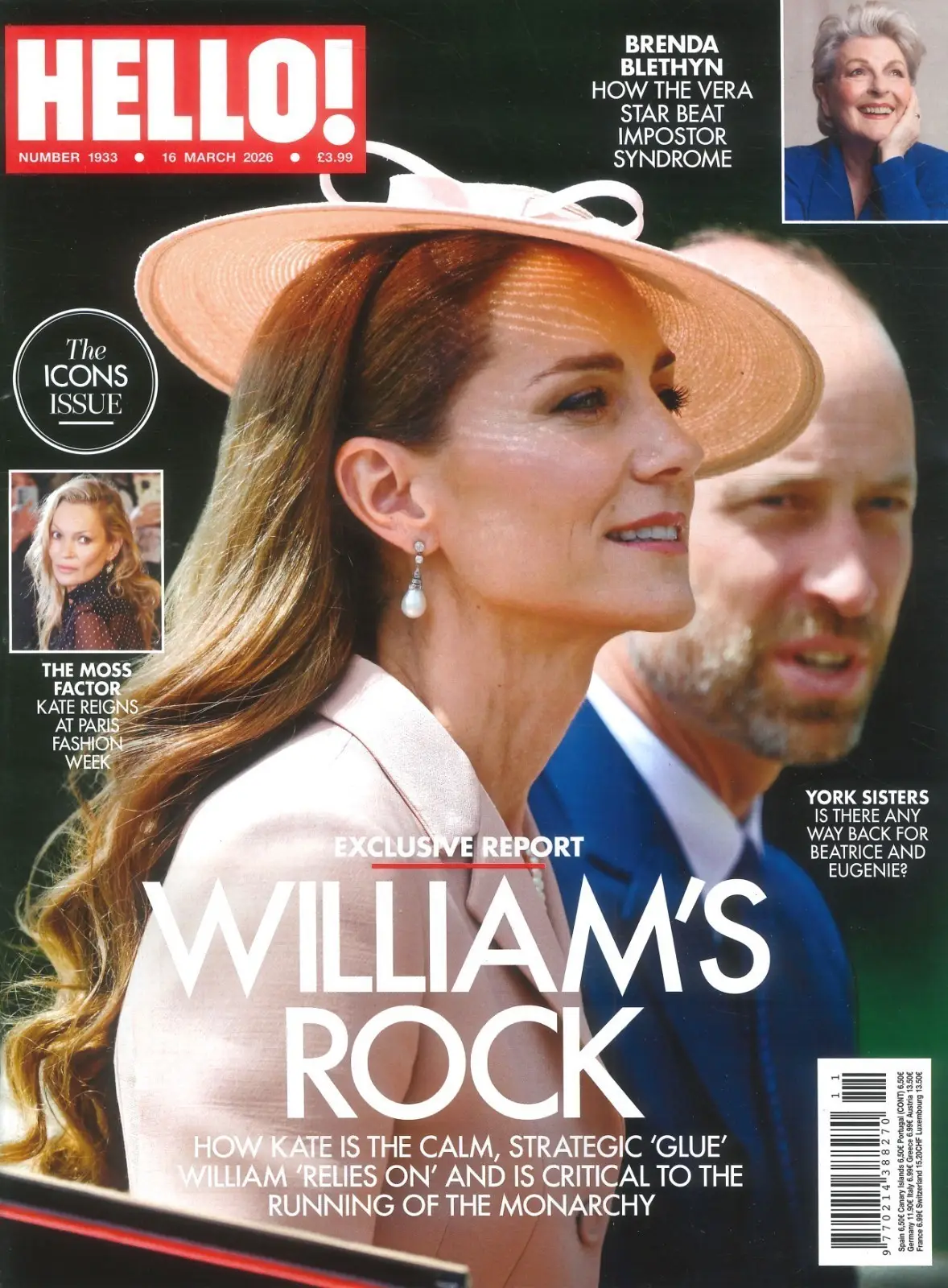 HELLO! Magazine Princess Kate, Prince William, Anya Taylor-Joy, Elton J, 16.3.26